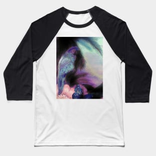 BLUE LILAC PARROT DECO POSTER COCKATOO ART TROPICAL DESIGN PRINT Baseball T-Shirt